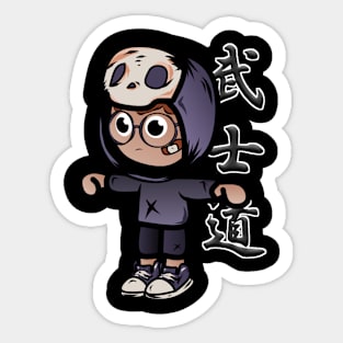 Cool little boy cartoon style t-shirt Sticker